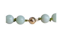 Imperial Long Burmese A-Jade Beaded Necklace (10mm Each x 42 beads) 10002
