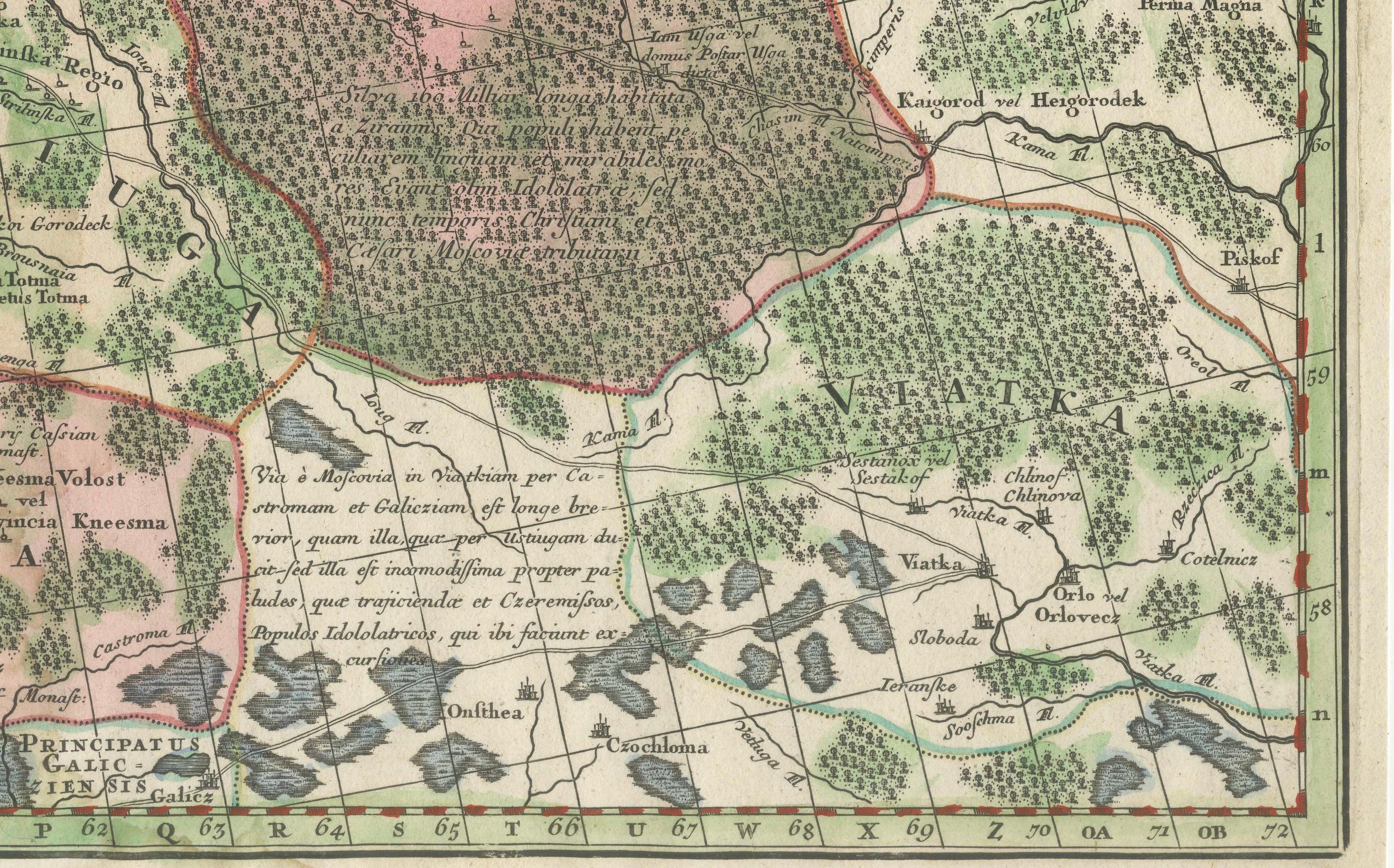 Imperial map of Northern Russia with Archangel, Lapland and Permia, c.1730 For Sale 1