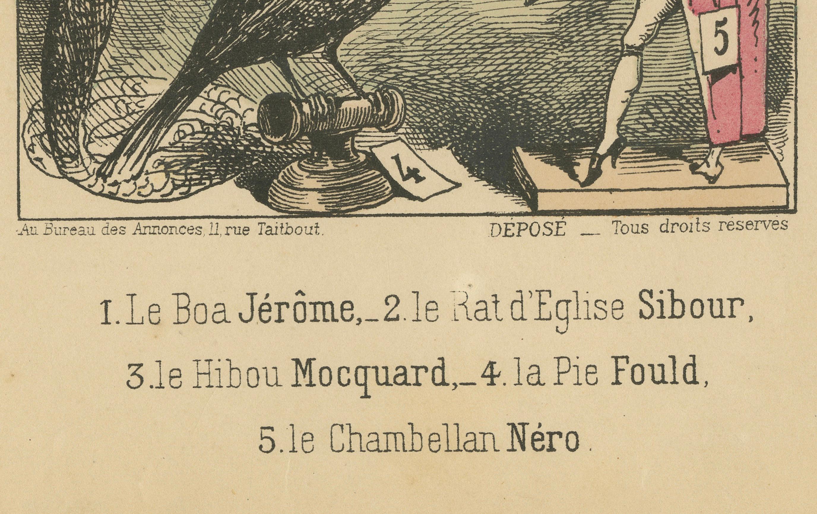 La Ménagerie Impériale: Il Museo degli Empaillés

1. **Le Boa** (Prétention - Servilité)
2. **Le Rat d'Église** (Dévotion - Hypocrisie)
3. **Le Hibou** (Sagesse - Prudence)
4. **La Pie** (Bavardage - Curiosità)
5. **Le Chambellan** (Obéissance -