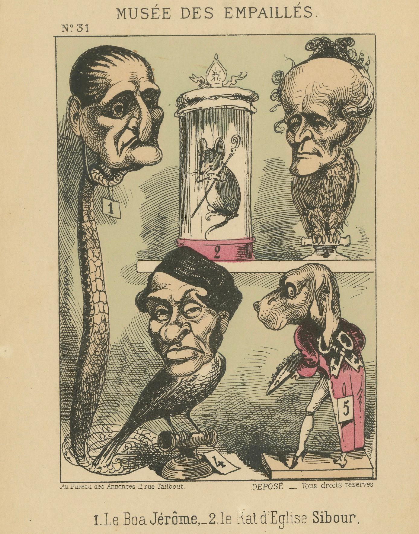Carta Il serraglio imperiale: Una Collection Satirica del Museo Imbalsamato - 1870 in vendita