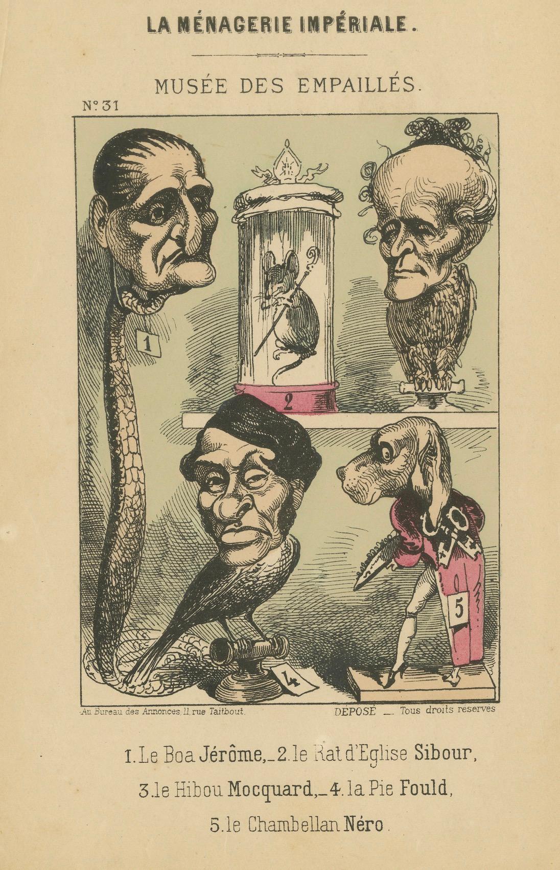 Il serraglio imperiale: Una Collection Satirica del Museo Imbalsamato - 1870 in vendita 1
