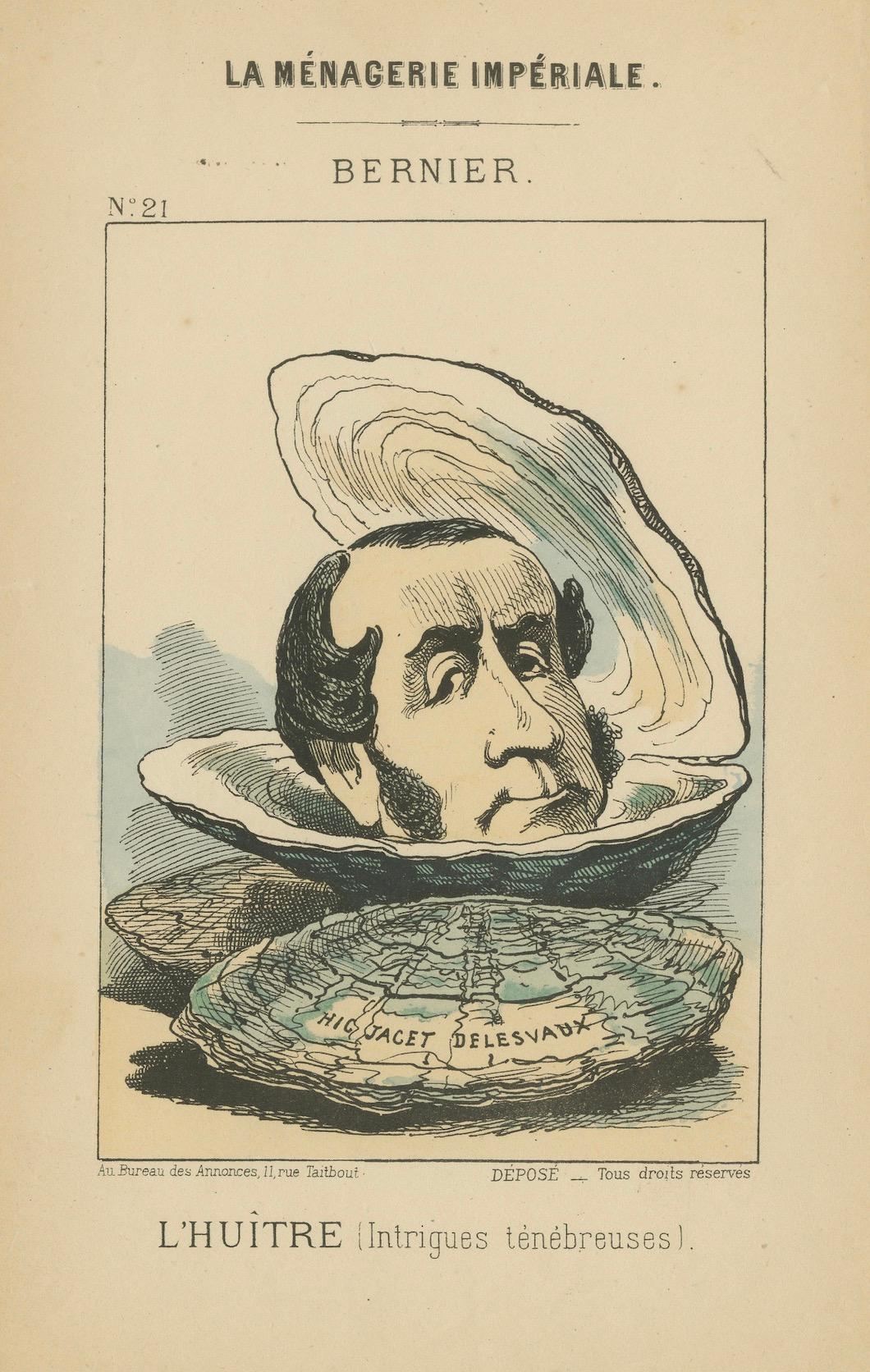 Paper Imperial Menagerie: Bernier - The Oyster (Dark Intrigues), 1870 For Sale