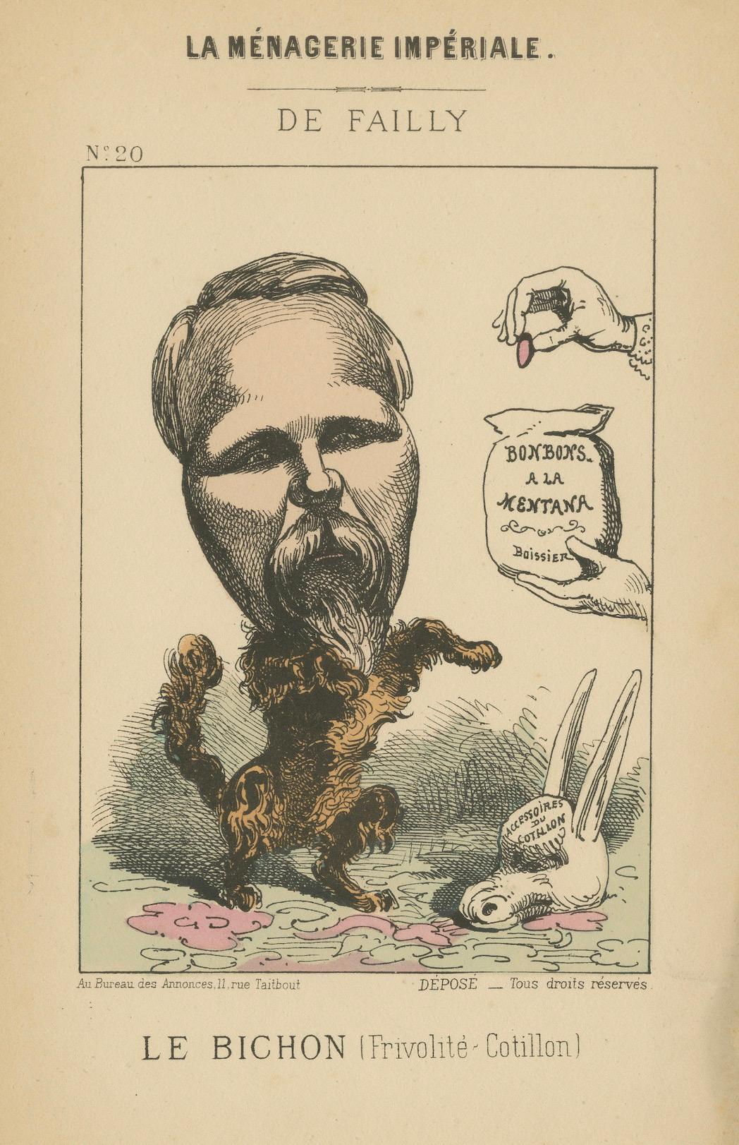 Kaiserliche Menagerie: De Failly - The Bichon (Frivolität - Tanz), 1870 (Papier) im Angebot