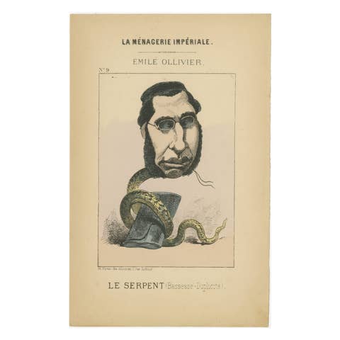 Imperial Menagerie: Émile Ollivier - The Serpent (Lowness - Duplicity), 1870