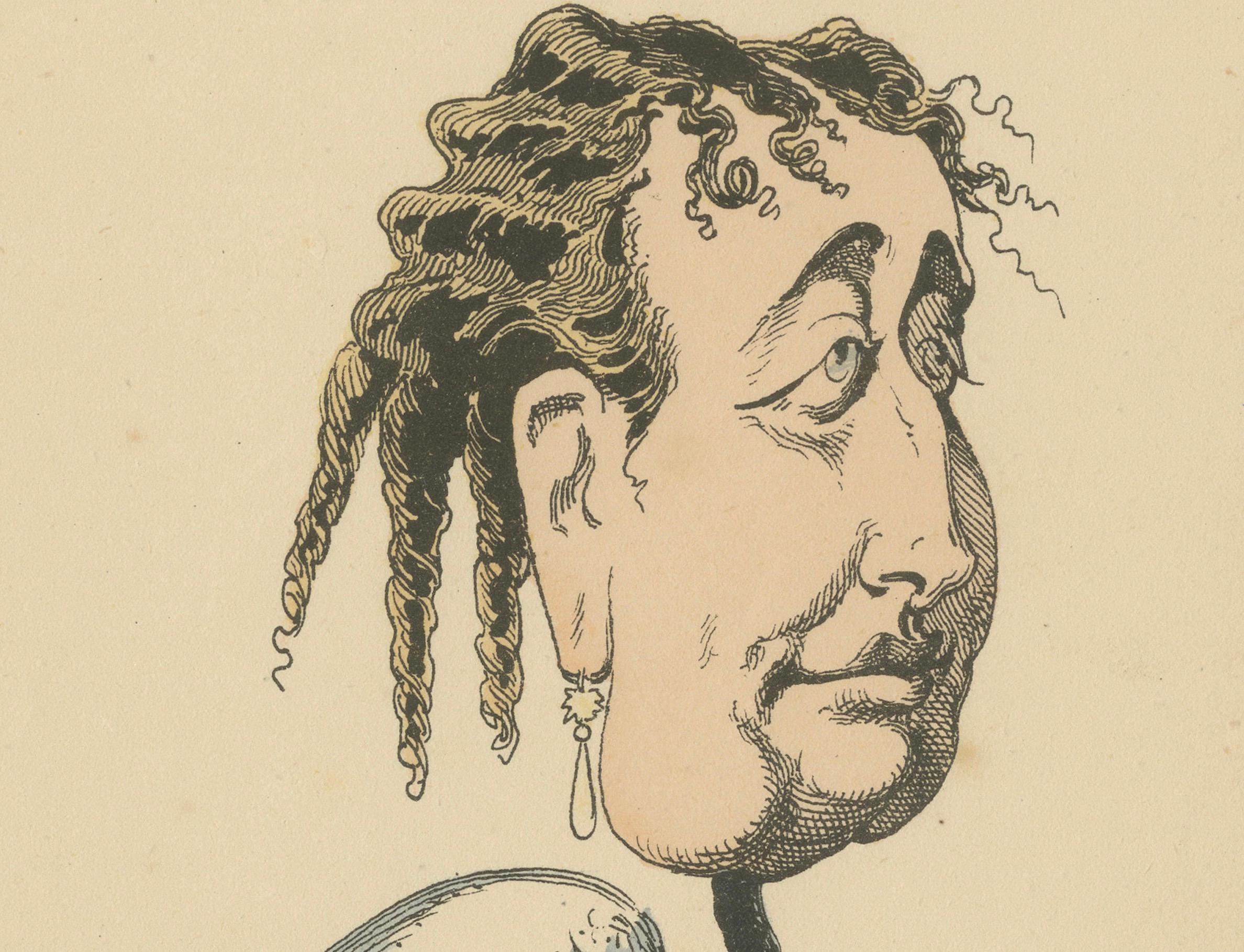 Fin du XIXe siècle Ménagerie impériale : Impératrice Eugénie - The Crane (Pose - Stupidité), 1870 en vente