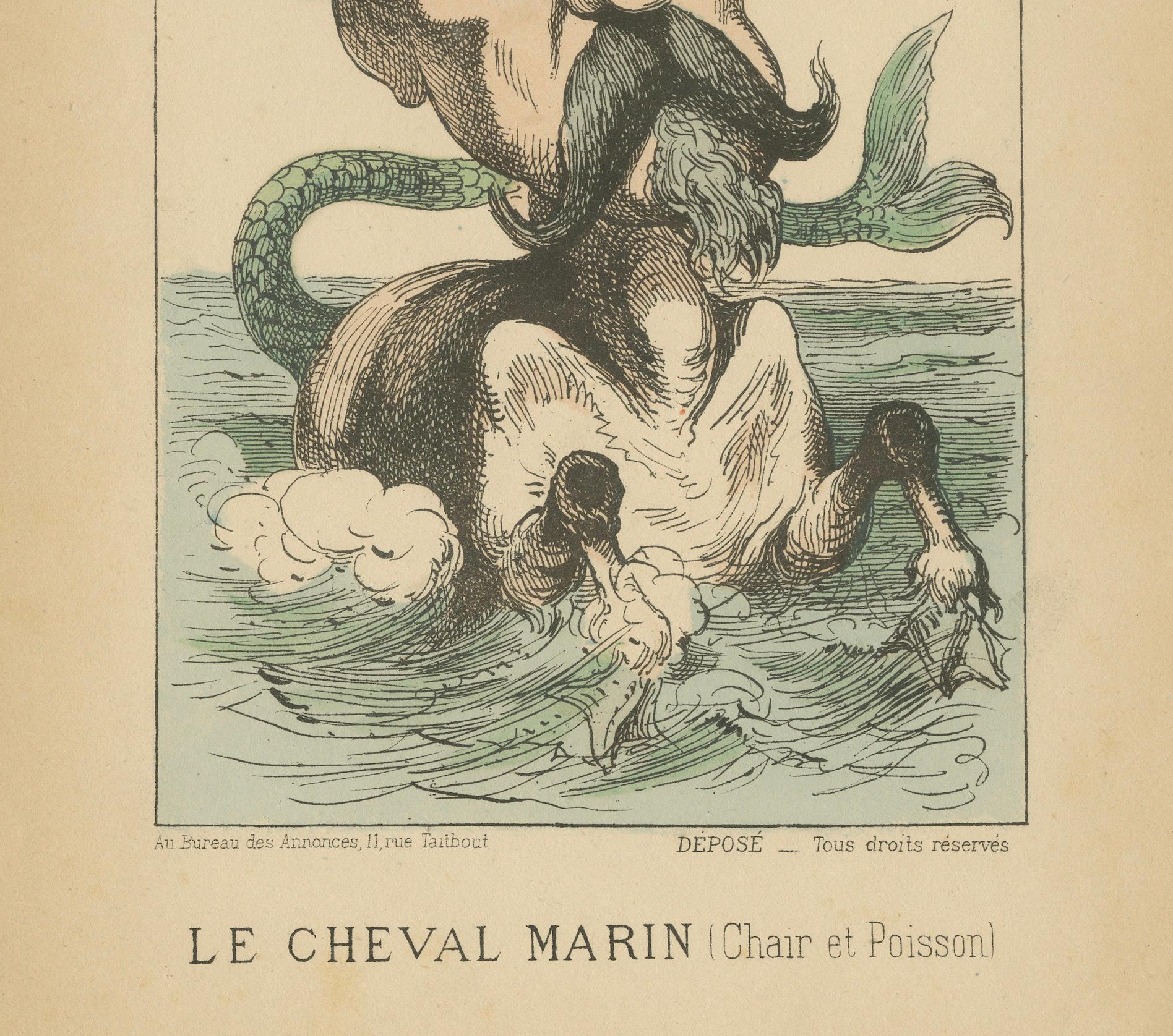 La colección imperial: Fleury - El caballito de mar (Carne y pescado), 1870 en Bueno estado para la venta en Langweer, NL