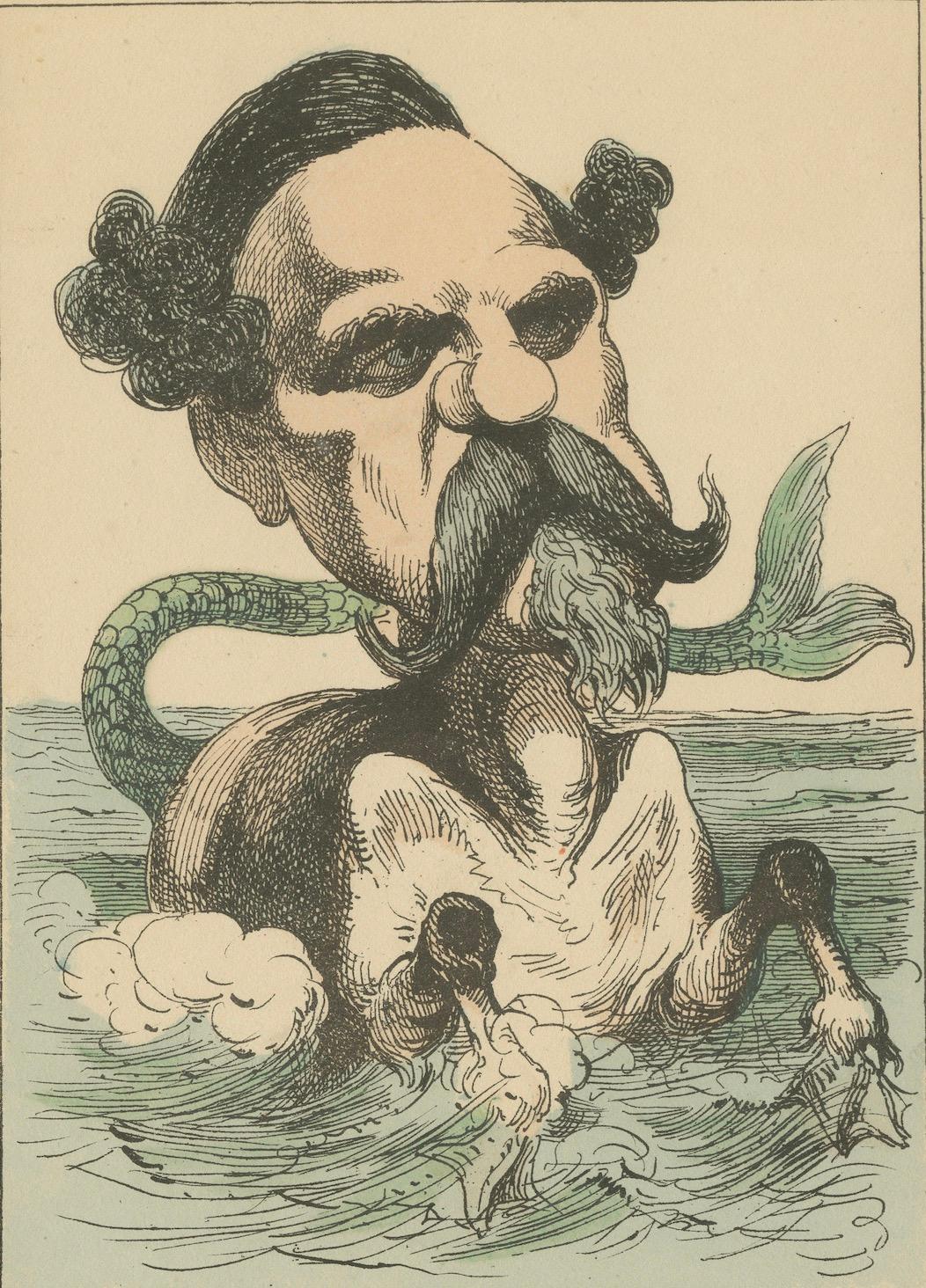 La colección imperial: Fleury - El caballito de mar (Carne y pescado), 1870 Papel en venta