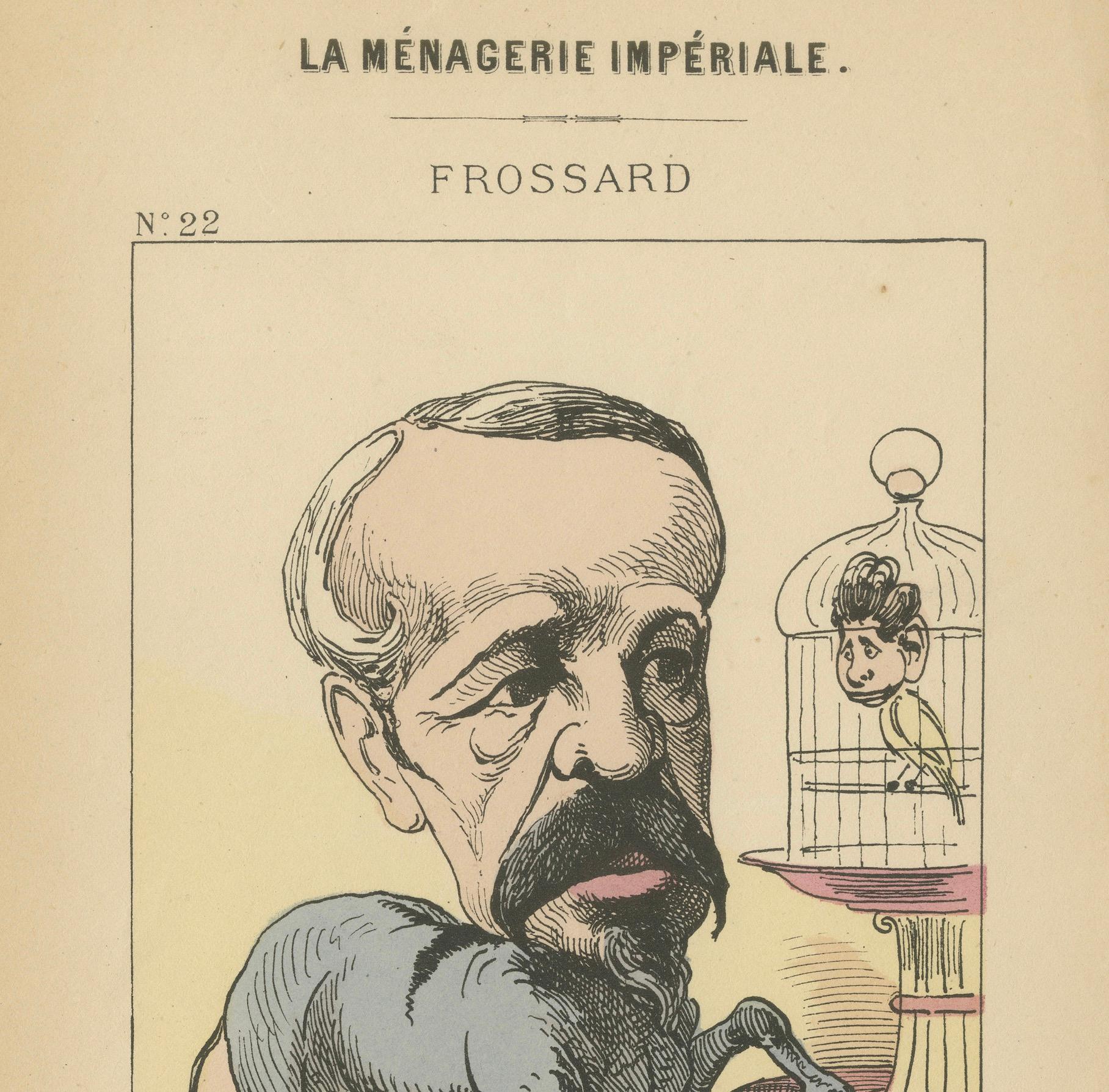 Late 19th Century Imperial Menagerie: Frossard - The Donkey (Ignorance - Stubbornness), 1870 For Sale