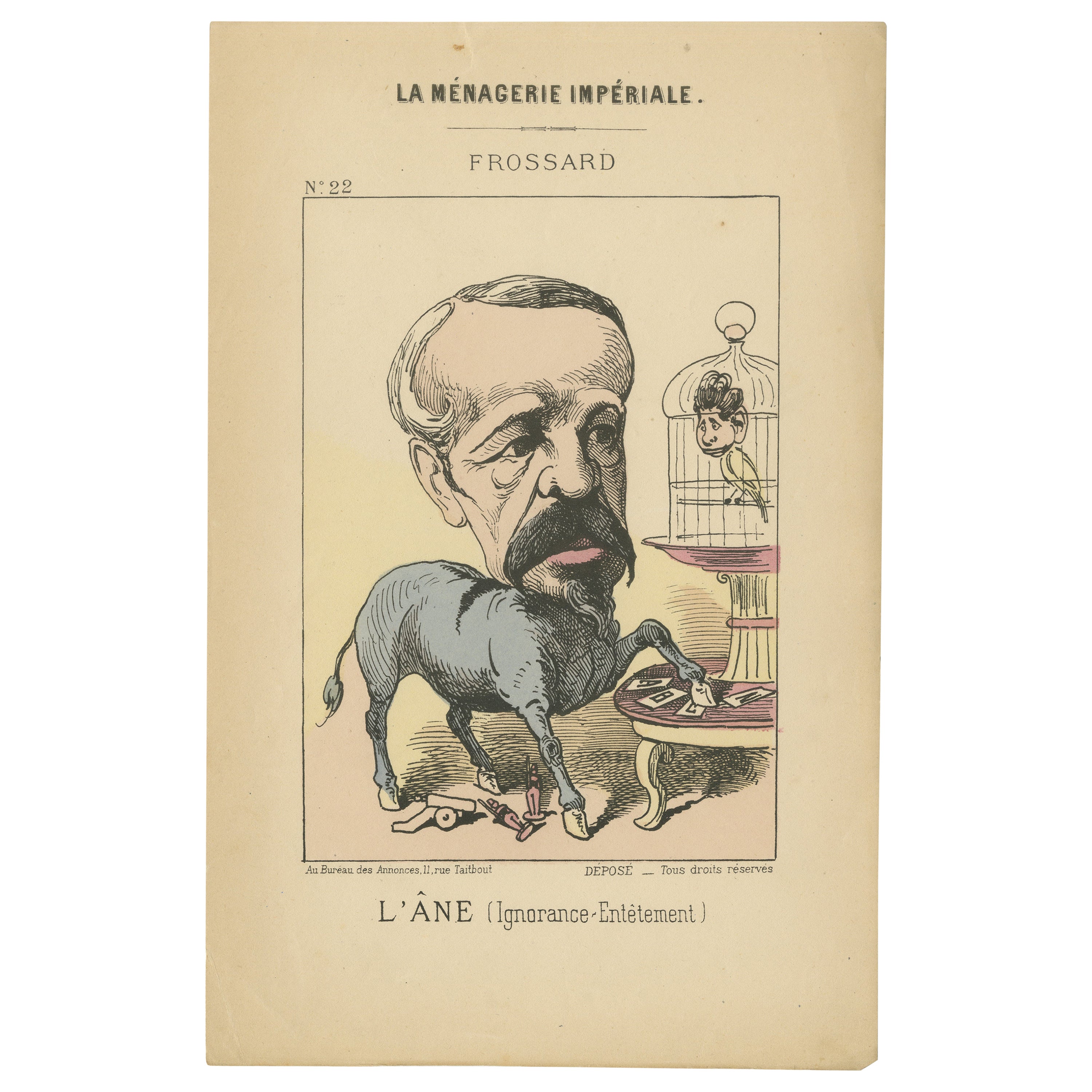 Imperial Menagerie: Frossard – Der Esel (Ignorance – Erhabenheit), 1870