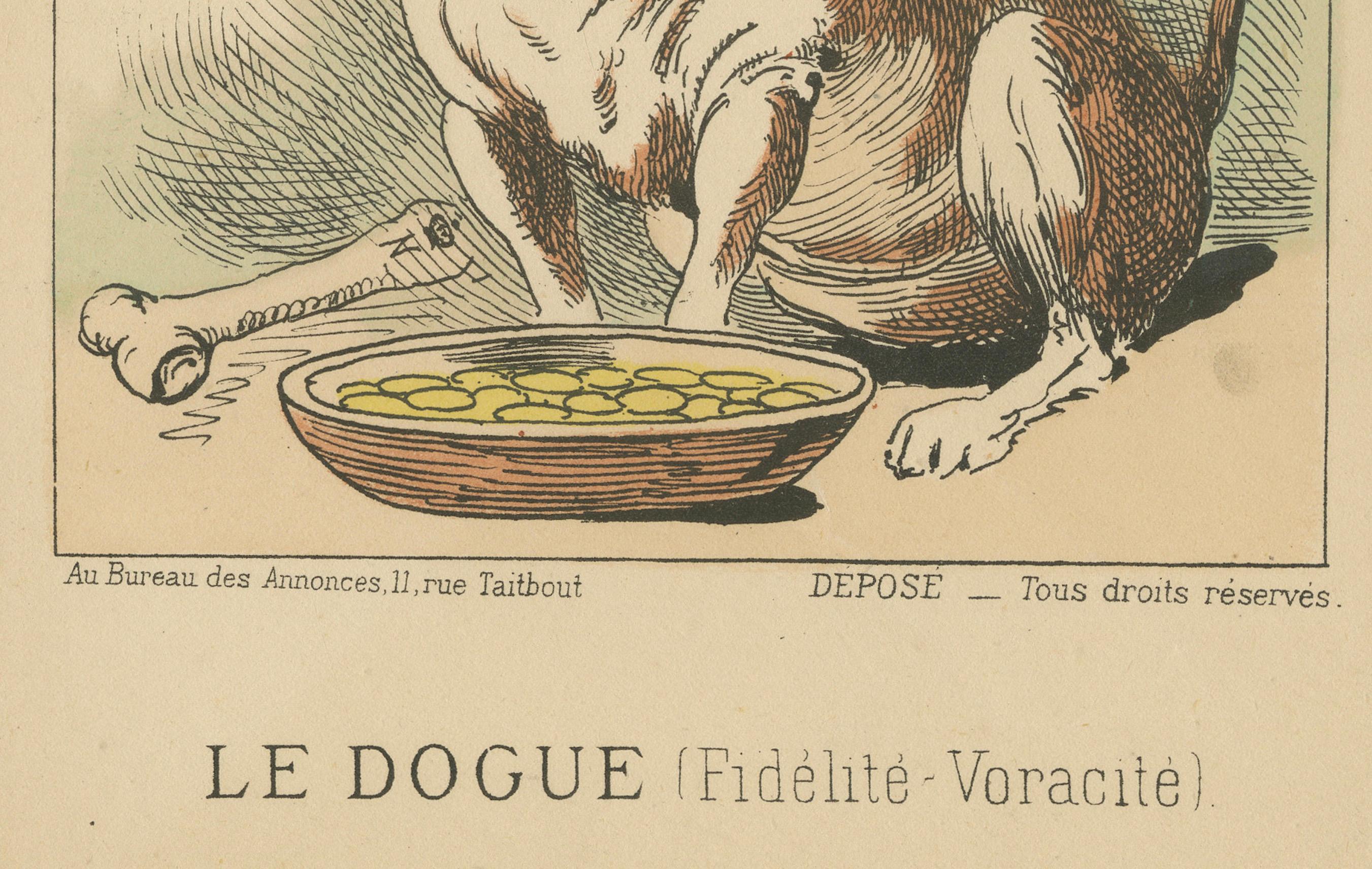 Kaiserliche Menagerie: Jérôme David - Die Bulldogge (Loyalität - Vorwitz), 1870 im Zustand „Gut“ im Angebot in Langweer, NL