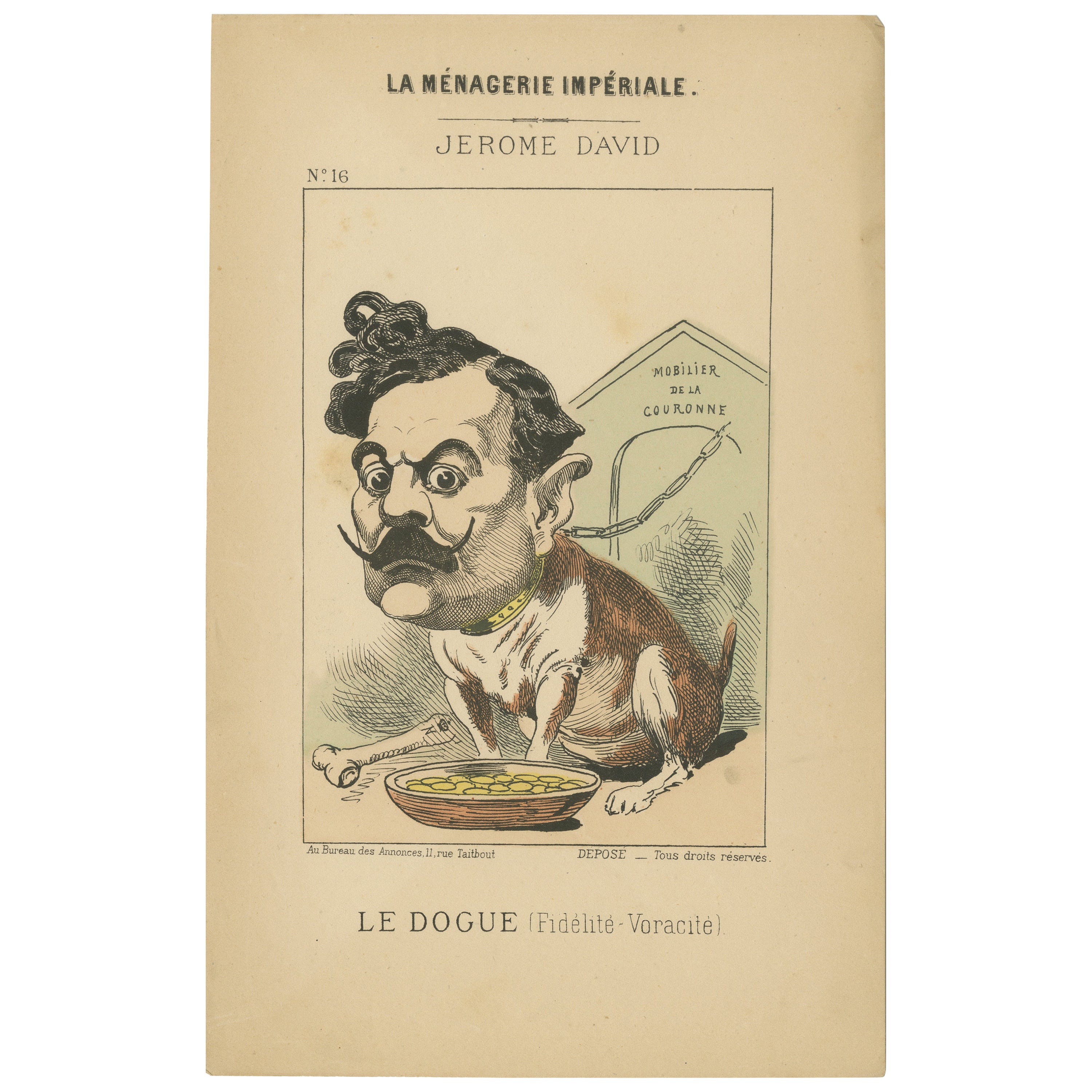 Kaiserliche Menagerie: Jérôme David - Die Bulldogge (Loyalität - Vorwitz), 1870