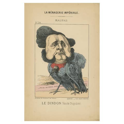 Imperial Menagerie: Maupas - The Turkey (Vanity - Stupidity), 1870