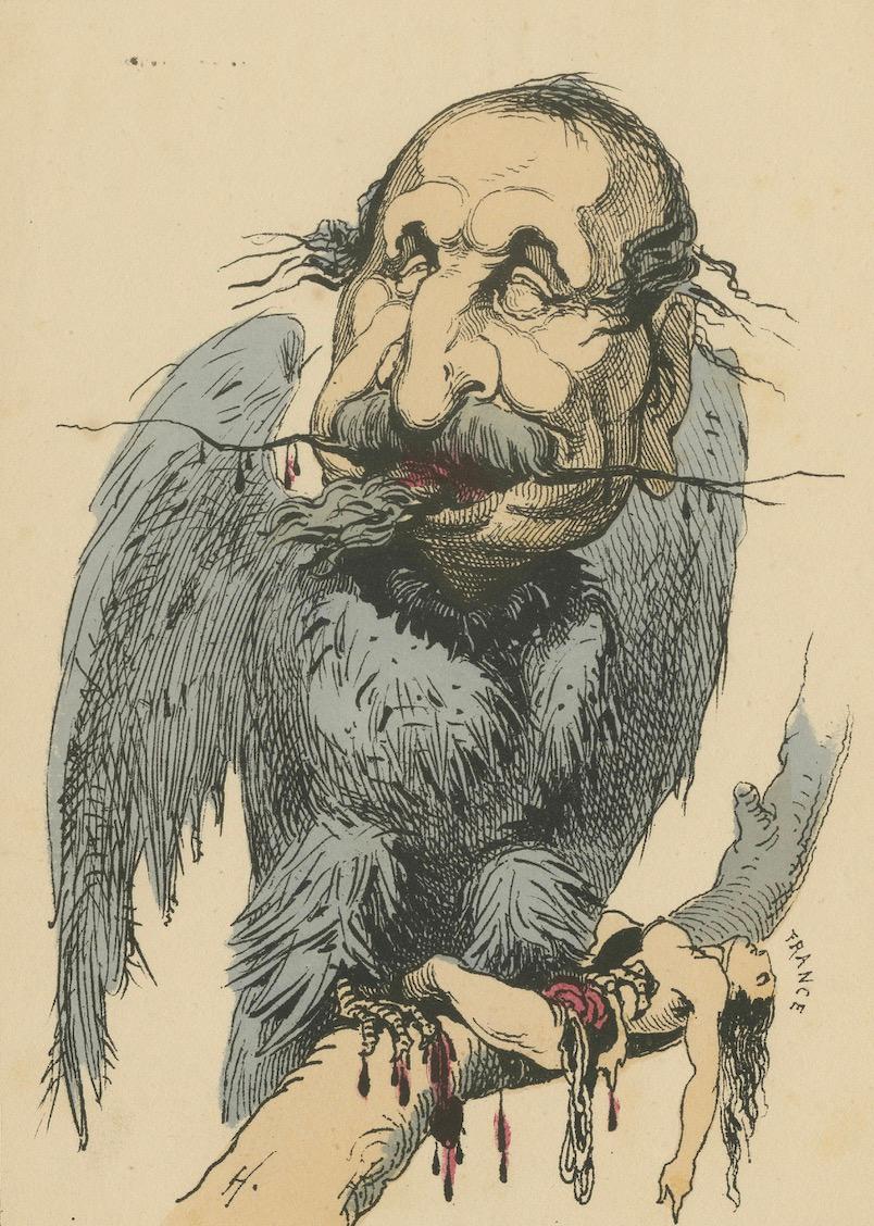 Menagerie imperial: Napoléon III - El Buitre (Cobardía - Ferocidad), 1870 en Bueno estado para la venta en Langweer, NL