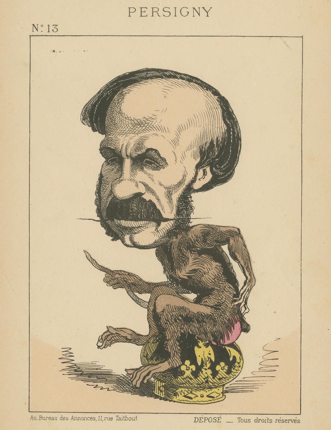 Fine XIX secolo Menagerie Imperiali: Persigny - La scimmia (imitazione servile), 1870 in vendita