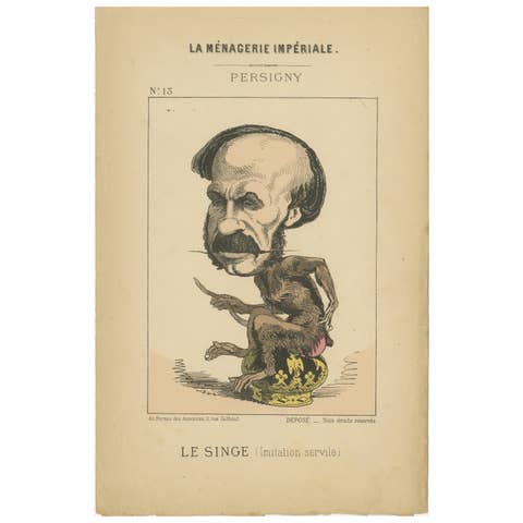 Imperial Menagerie: Persigny - The Monkey (Servile Imitation), 1870