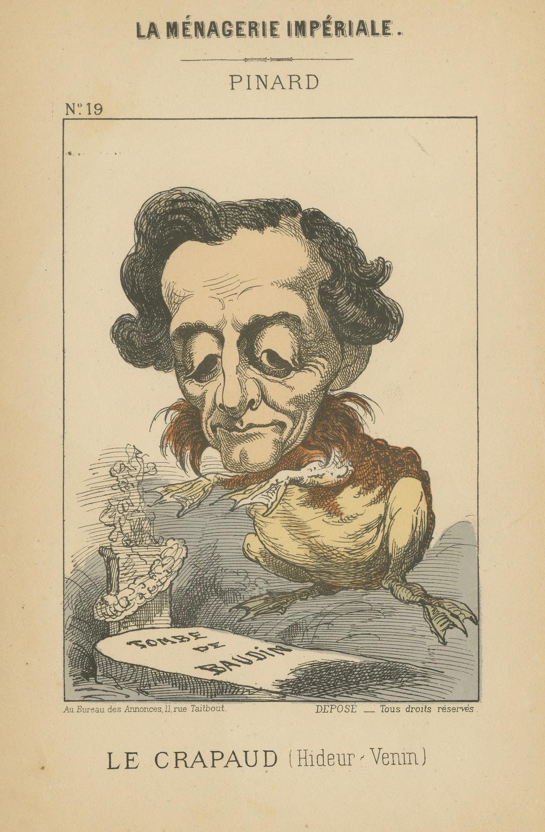 Imperial Menagerie: Pinard – Die Perle (Ugliness – Venom), 1870 (Papier) im Angebot