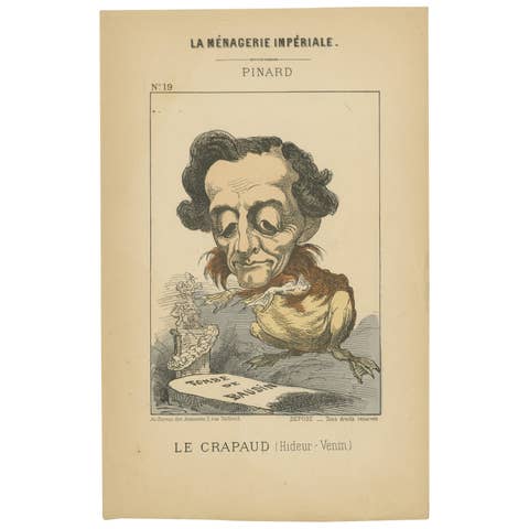Imperial Menagerie: Pinard - The Toad (Ugliness - Venom), 1870