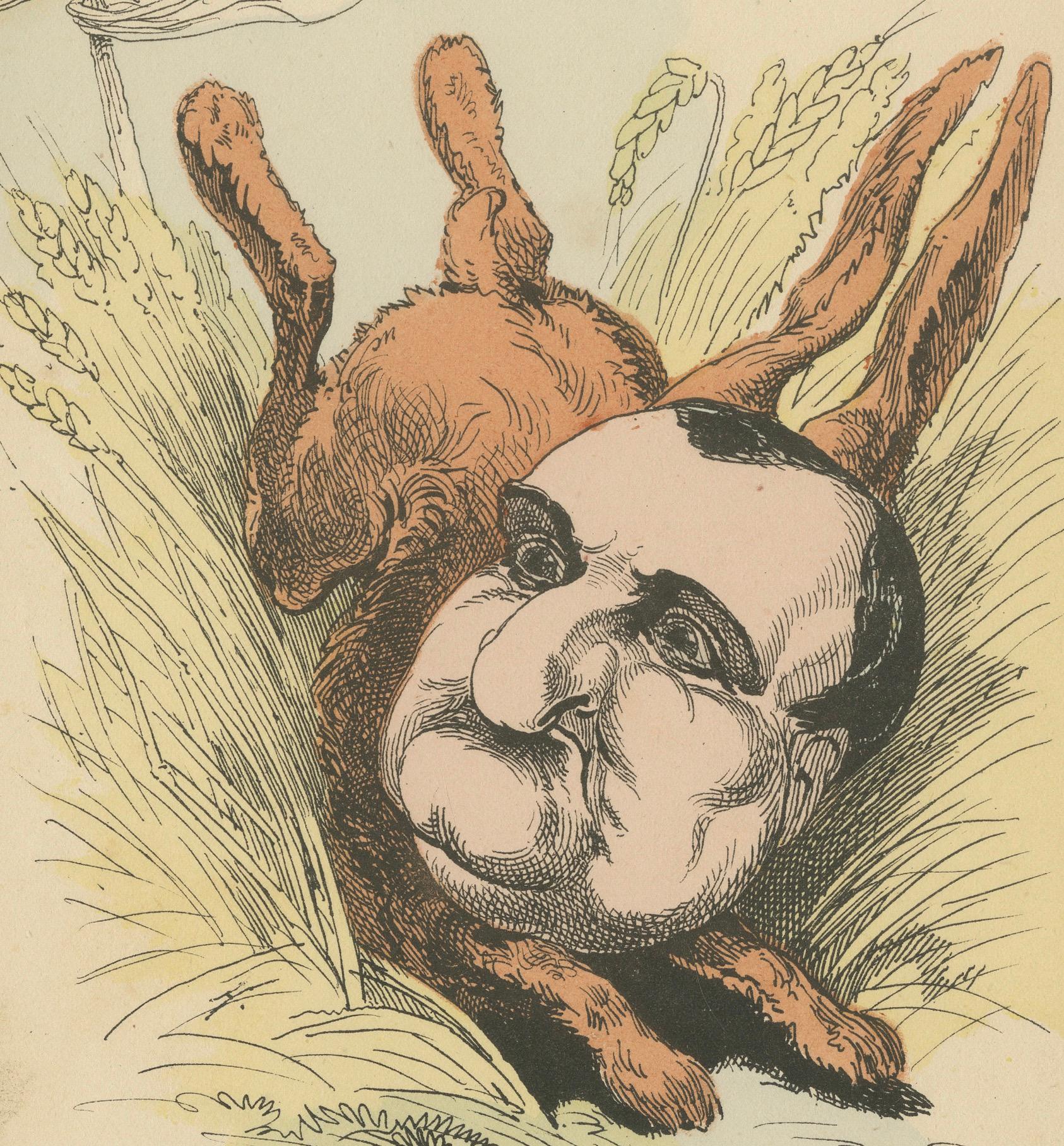 Kaiserliche Menagerie: Prince Napoléon - The Hare (Klugheit - Zaghaftigkeit), 1870 (Spätes 19. Jahrhundert) im Angebot