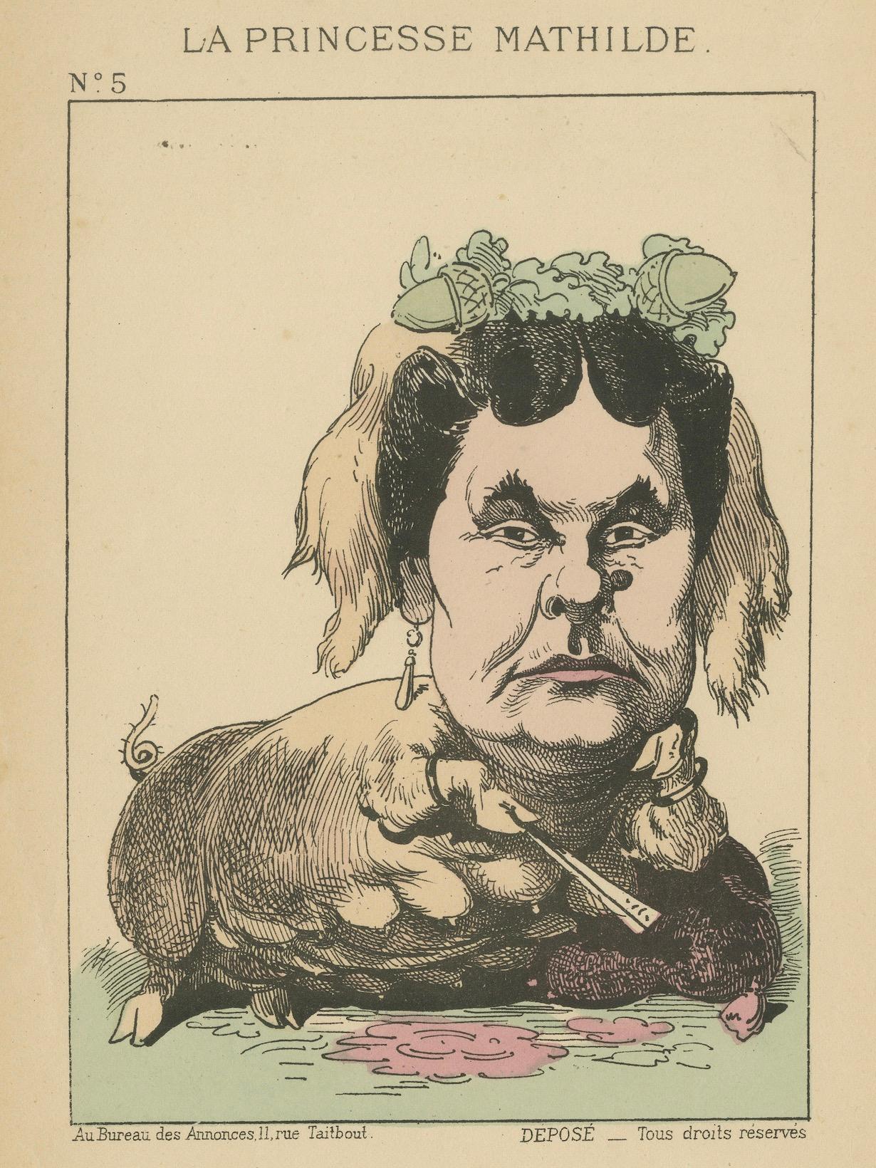 Imperial Menagerie: Prinzessin Mathilde – Der Sow (Lust – Schamlosigkeit), 1870 (Spätes 19. Jahrhundert) im Angebot