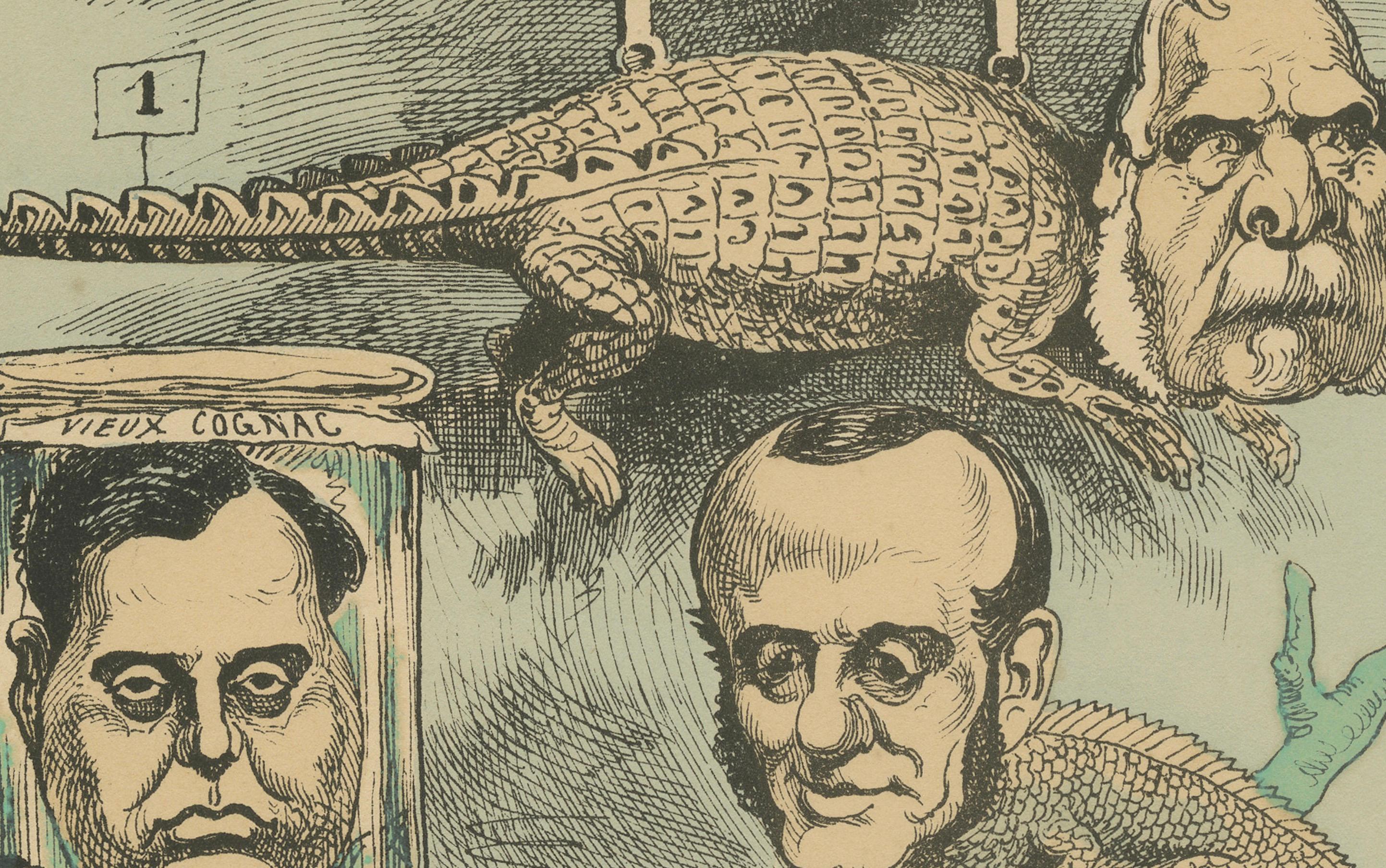 Imperial Menagerie: The Stuffed Museum - Satirical Caricatures, 1870 In Good Condition For Sale In Langweer, NL