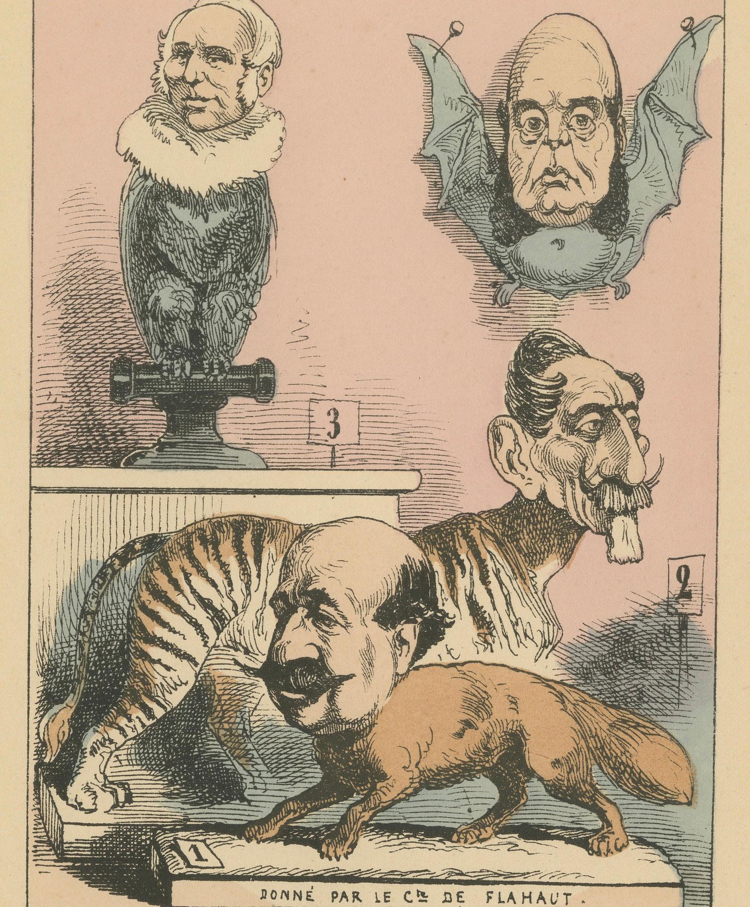 Imperial Menagerie: The Stuffed Museum - Satirical Caricatures, 1870 For Sale 2