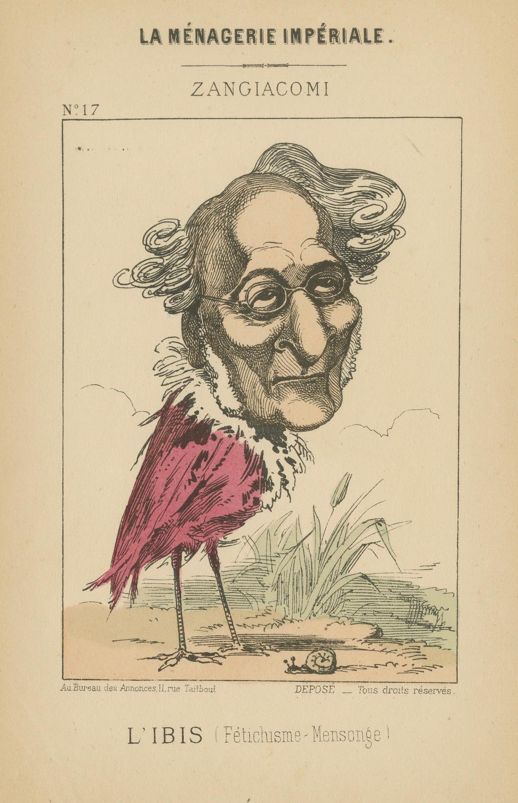 Paper Imperial Menagerie: Zangiacomi - The Ibis (Fetishism - Deception), 1870 For Sale