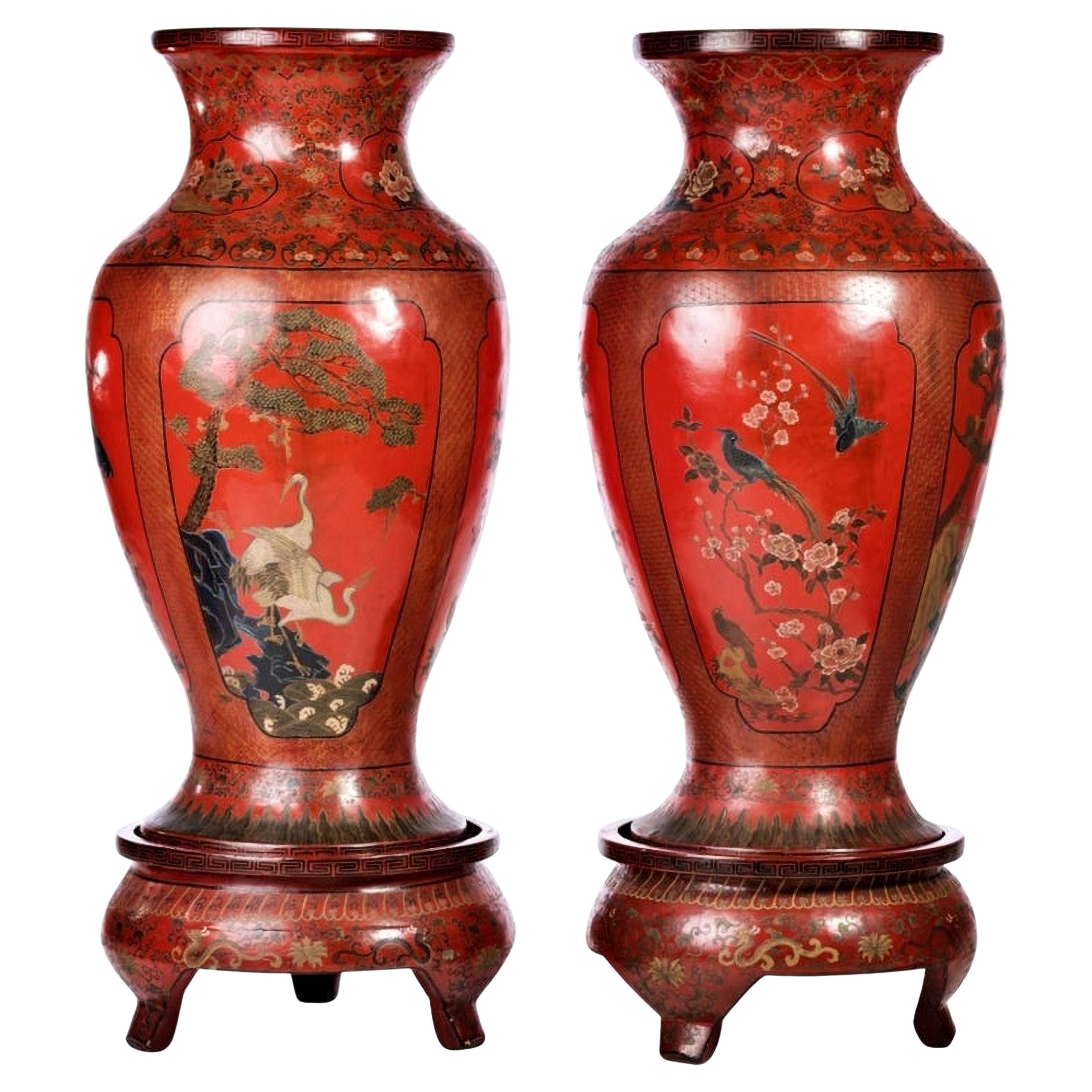 Pair of Vases Chinese, 19th Century