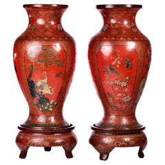 Antique Imperial Pair of Vases Chinese, 19th Century