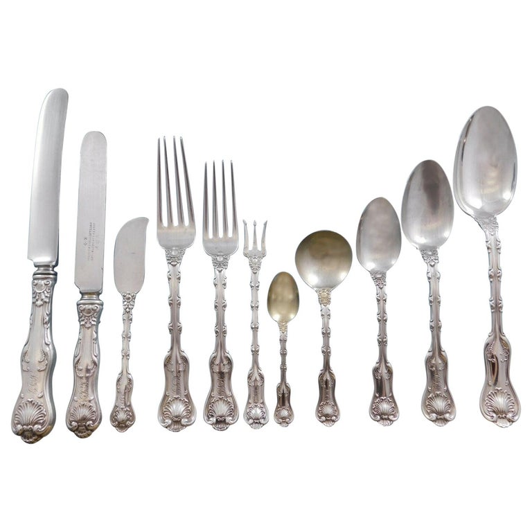 Louis XV by Whiting Sterling Silver Flatware Set for 12 Service