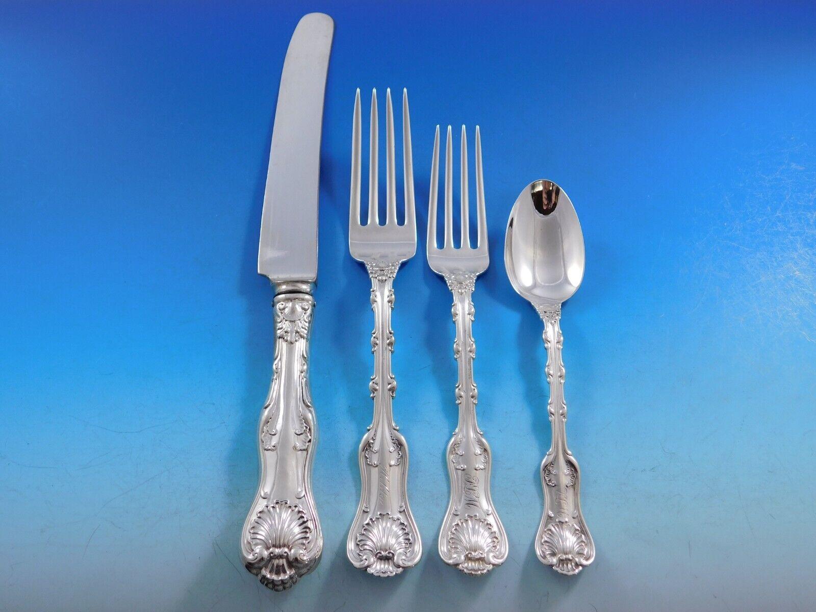 Imperial Queen by Whiting Sterling Silver Flatware 12 Set Service 94 Pcs Dinner In Excellent Condition For Sale In Big Bend, WI