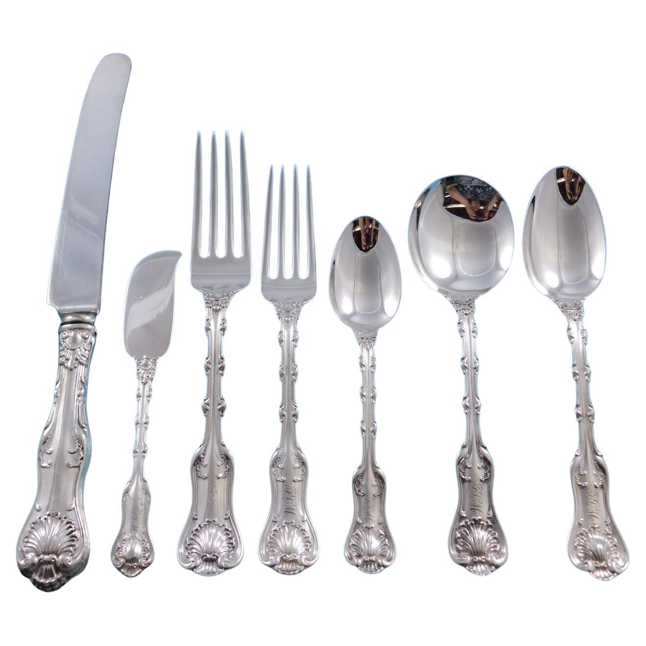 Imperial Queen von Whiting Sterling Silber Besteck 12er Set Service 94 Stück Abendessen im Angebot