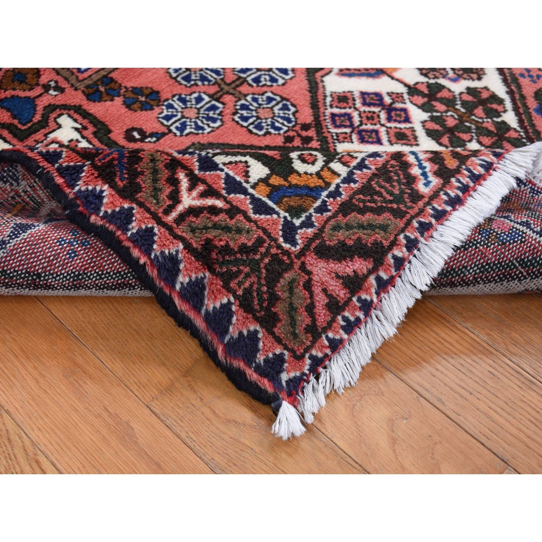 Médiéval Tapis oriental impérial rouge vintage persan Hamadan en pure laine nouée à la main en vente