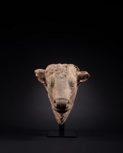 Imperial Roman Marble Head of a Bull from Ancient Temple