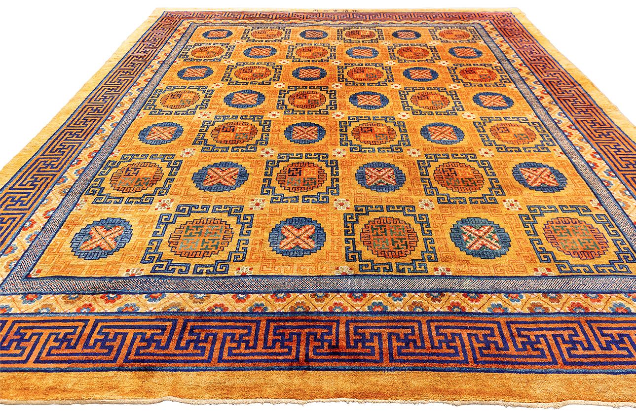 Imperial Rug Chinese Silk and Metal In Good Condition For Sale In Ferrara, IT