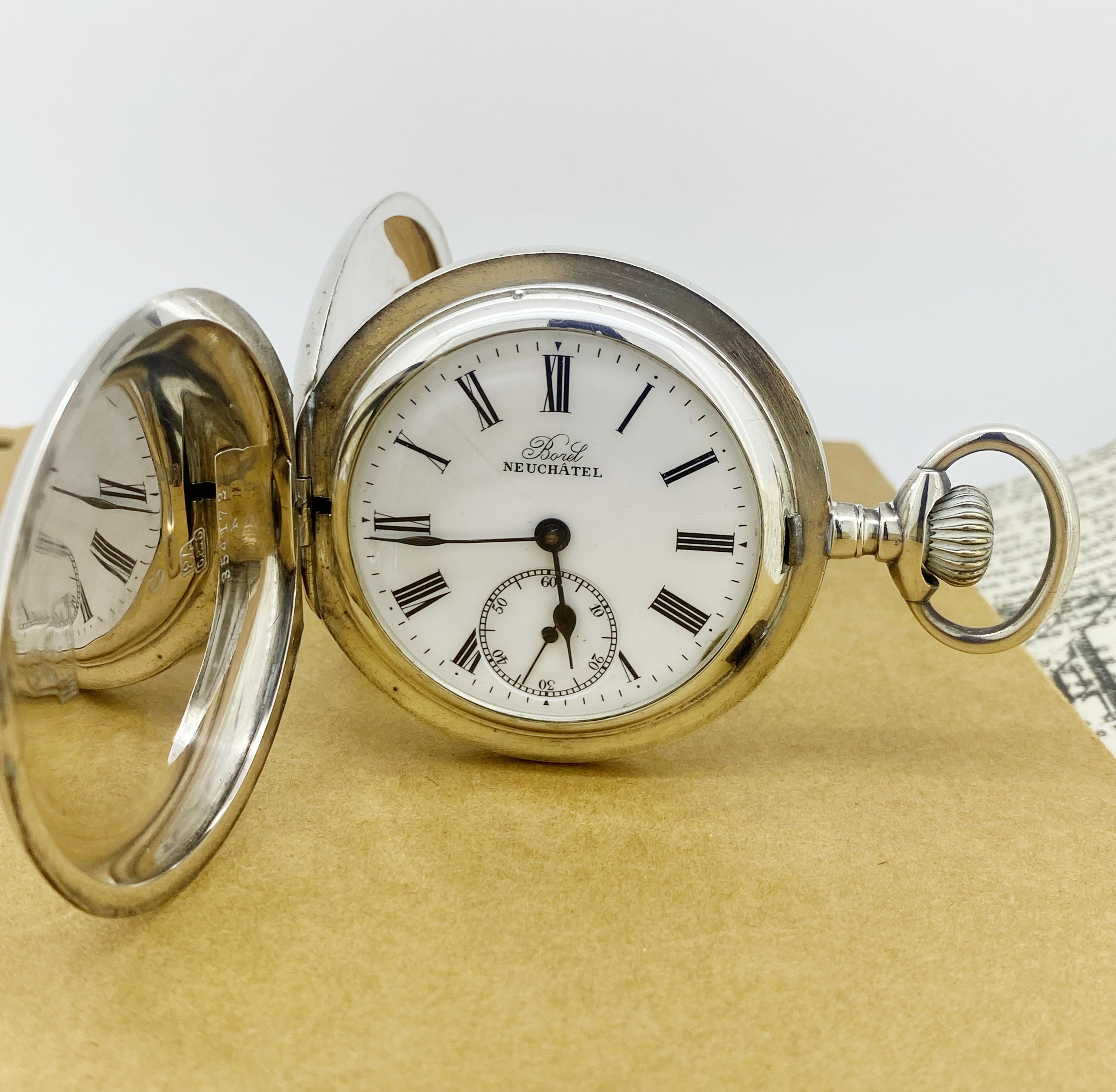 Imperial Russia c1903 Borel Huguenin 84 Silber 60mm Taschenuhr von Bros. Risin 2