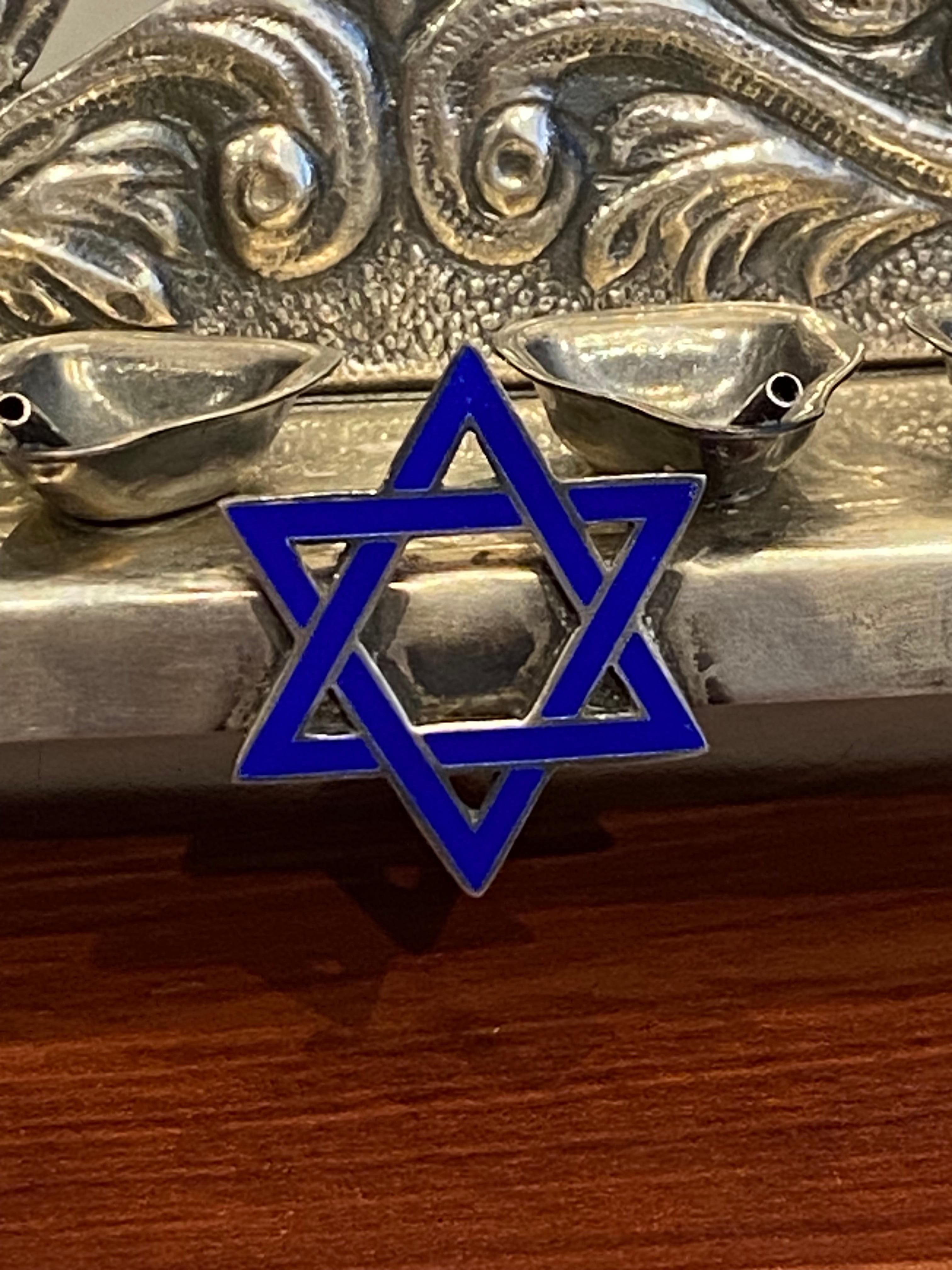 Russe Empire Imperial Russia Judaica 84 Menorah Hanukkah en argent, Moscou 1867 A. Kovalsky