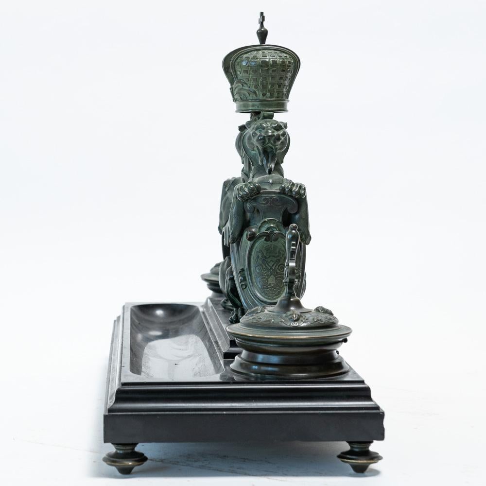 Set da scrivania in bronzo del Palazzo Imperiale Anichkov. Alexei Alexandrovich in vendita 6