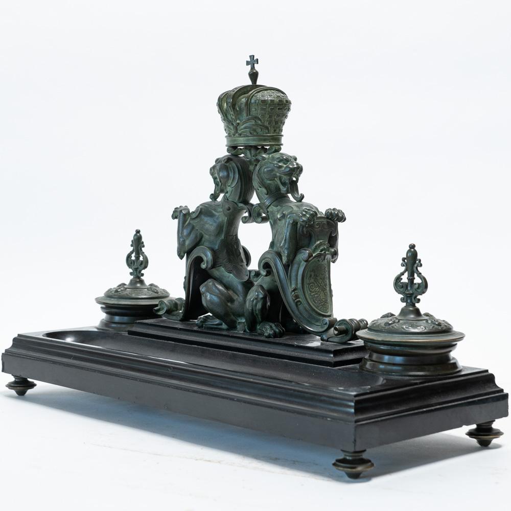 Set da scrivania in bronzo del Palazzo Imperiale Anichkov. Alexei Alexandrovich in vendita 7
