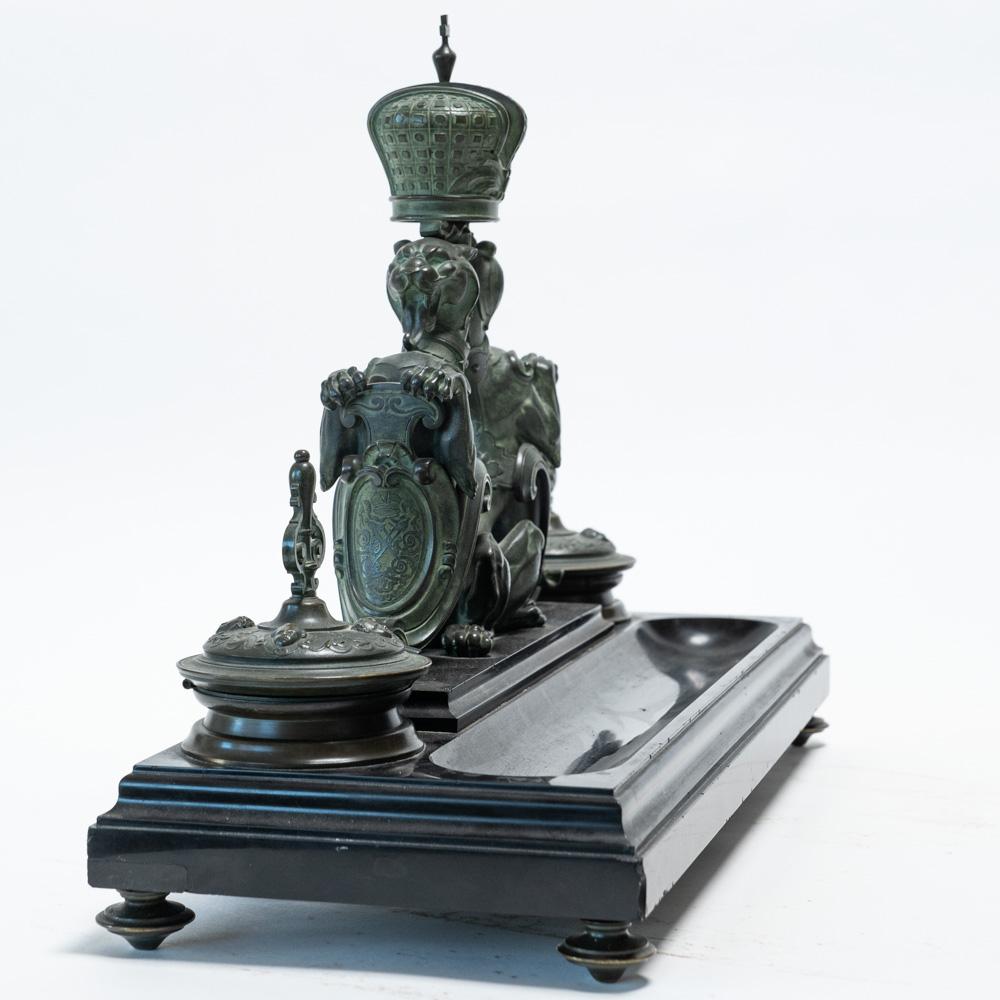 Set da scrivania in bronzo del Palazzo Imperiale Anichkov. Alexei Alexandrovich in vendita 8