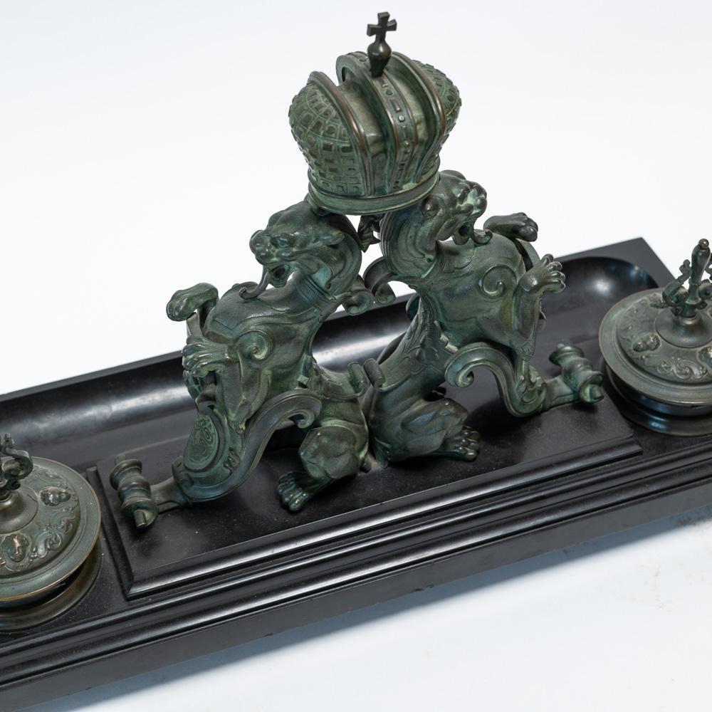 Set da scrivania in bronzo del Palazzo Imperiale Anichkov. Alexei Alexandrovich in vendita 2