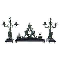 Russisches kaiserliches Anichkov-Palast-Schreibtischset aus Bronze mit Garnitur. Alexej Alexandrowitsch