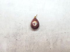 Faberge Imperial Guilloche Enamel Egg Pendant Bird, Workmaster Anders Nevalainen