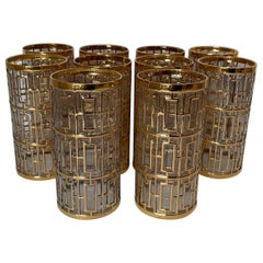 Imperial Shoji Gold Highball Glasses, Set of 10