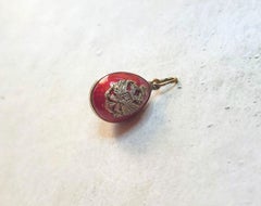 Imperial Silver Gilt Enamel Egg Pendant With Coat Of Arms
