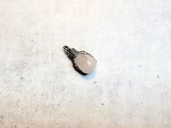 Vintage Russian Imperial Silver Owl Quartz Egg Pendant