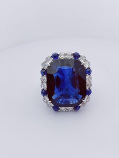 Imperial Sky II – Celestial Depths - Big Face Unheated Burmese Sapphire Ring