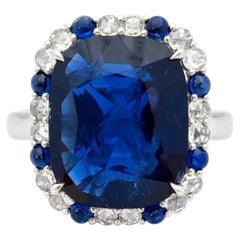 Imperial Sky II – Celestial Depths - Big Face Unheated Burmese Sapphire Ring