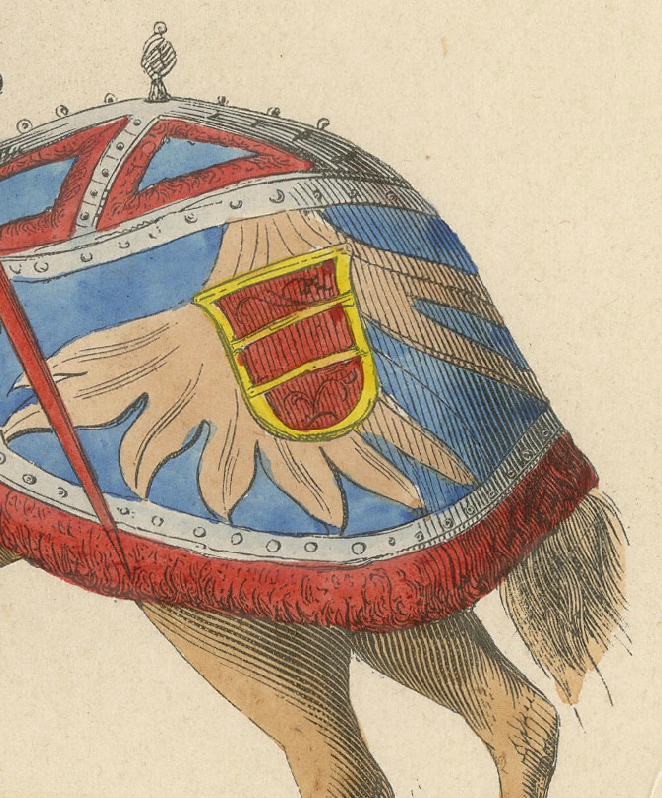 Esplendor imperial: El emperador Maximiliano desfilando, 1847 en Bueno estado para la venta en Langweer, NL