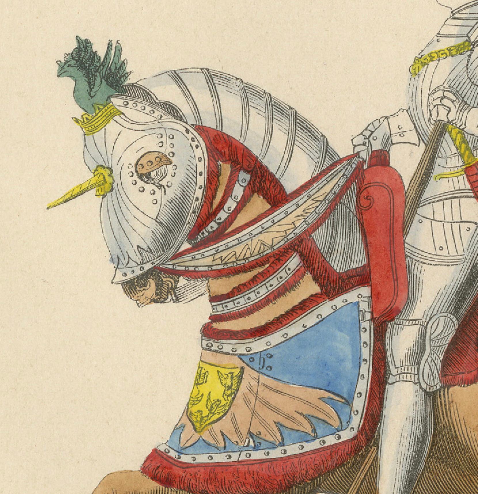 Mid-19th Century Imperial Splendor: Emperor Maximilian on Parade, 1847 For Sale