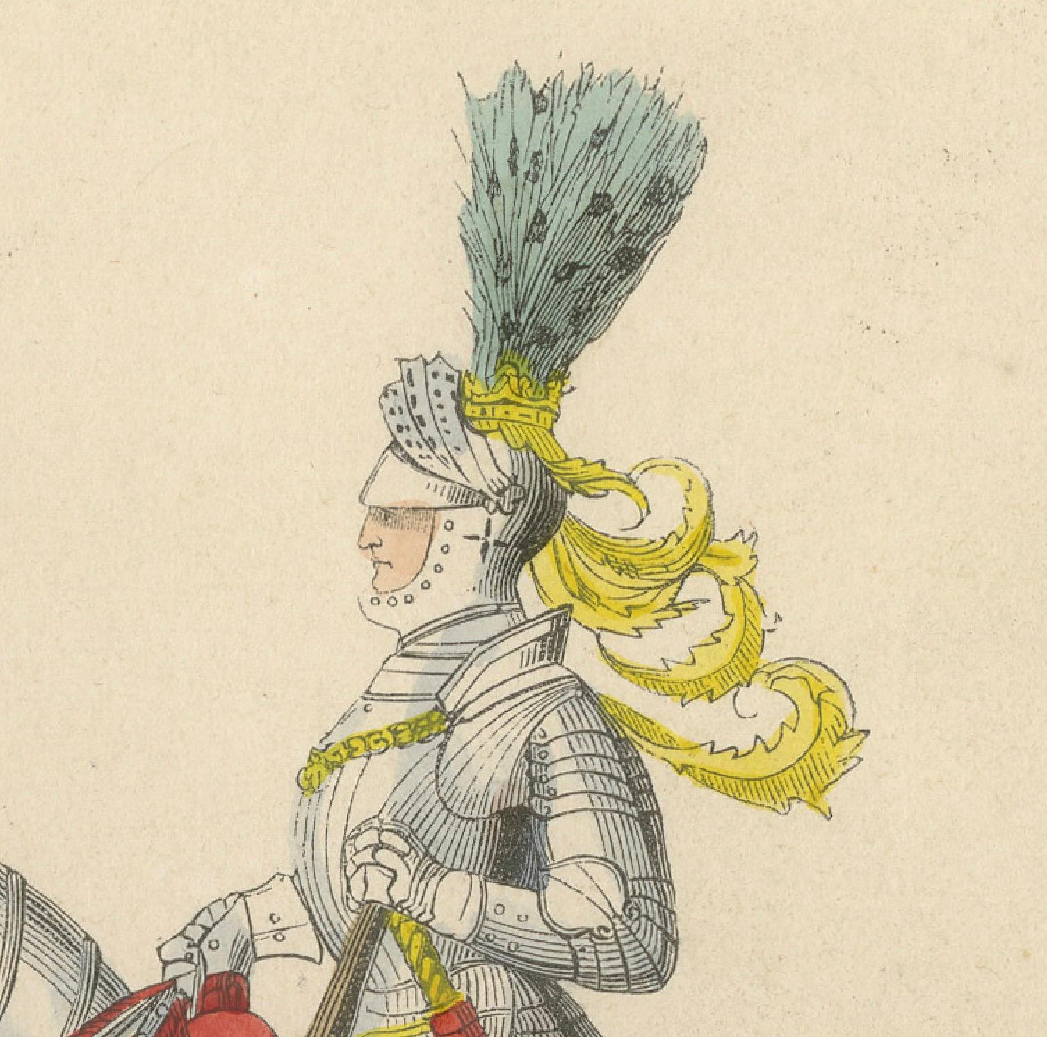 Paper Imperial Splendor: Emperor Maximilian on Parade, 1847 For Sale